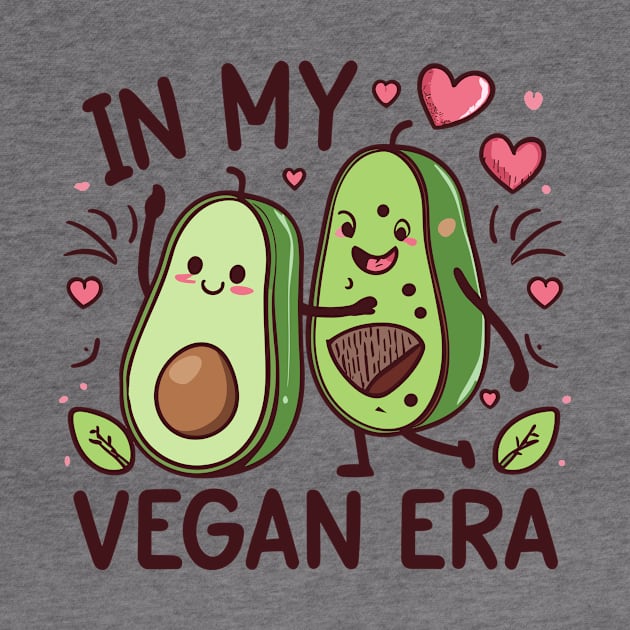 "In My Vegan Era" Avocado Tee | Adorable Avocado Shirt | Perfect for Vegan Lifestyle Enthusiasts | Cute Gift for her by Indigo Lake